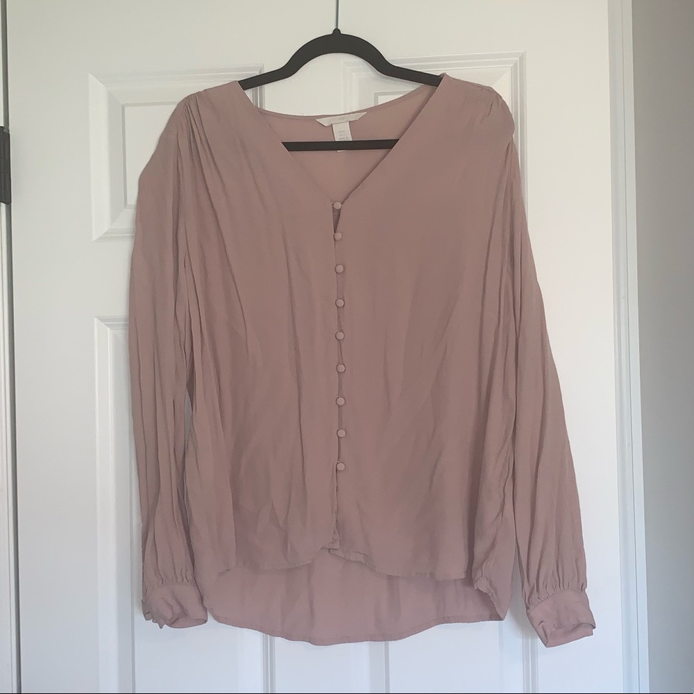 Pink Button Down H&M Top